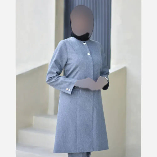 مانتو شلوار اداری زنانه مدل ساغر جنس پرشیا با کیفیت در 6 رنگ متنوع