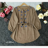 شومیز چاپی گلبرگ 124 جنس صوفیا درجه یک فری سایز 38 تا 48