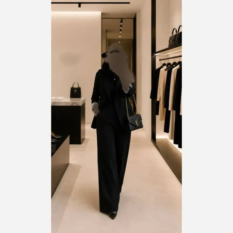 کت و شلوار زنانه مزونی مدل حسنا جنس لینن درجه یک با جیب کاربردی