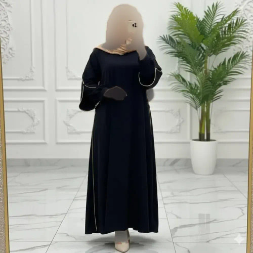 عبای ستاره زنانه مشکی الیزه قد 140 آستین 60 سایز 38 تا 50