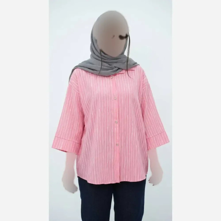 شومیز مانتویی پری 276 ینزه پفکی درجه یک فری سایز 38 تا 50