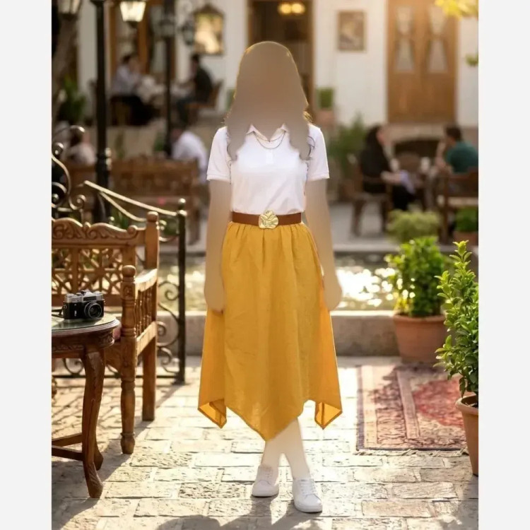 ست دامن و رویه الیاف طبیعی زنانه فری سایز پنبه ای خنک و ضد حساسیت
