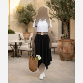 ست دامن و رویه الیاف طبیعی زنانه فری سایز پنبه ای خنک و ضد حساسیت