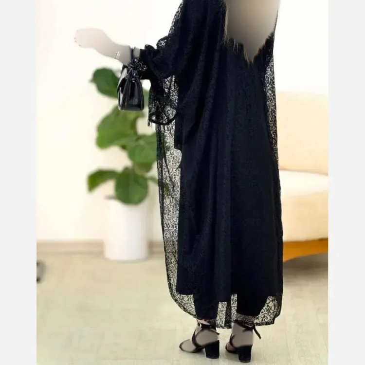 پیراهن زنانه لینن مدل محیا فری سایز تا 48 یقه زیپ دار ساحلی کش دار