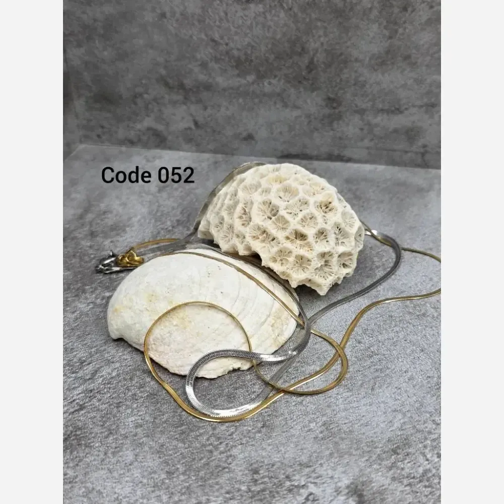 گردنبند مینیمال دو رنگ استیل زنانه مدل code052