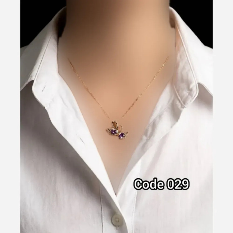 گردنبند استیل رنگ ثابت و ضد حساسیت مدل code029