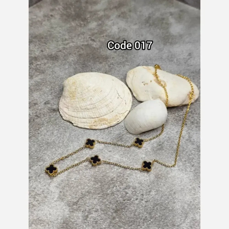 گردنبند استیل رنگ ثابت و ضد حساسیت مدل code017