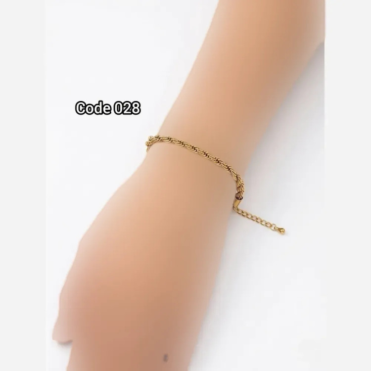 دستبند استیل رنگ ثابت و ضد حساسیت مدل code028