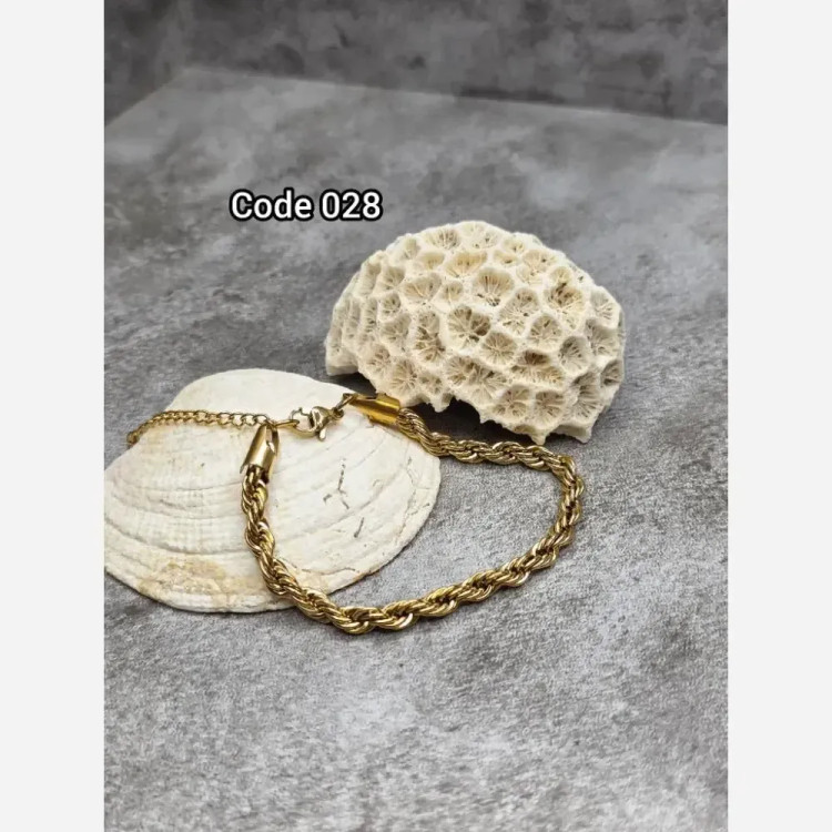 دستبند استیل رنگ ثابت و ضد حساسیت مدل code028