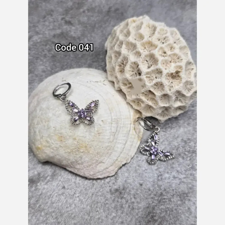گوشواره استیل رنگ ثابت ضد حساسیت مدل code041