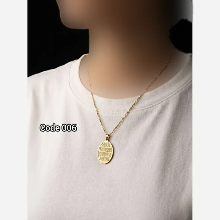 گردنبند استیل رنگ ثابت ضد حساسیت مدل code006