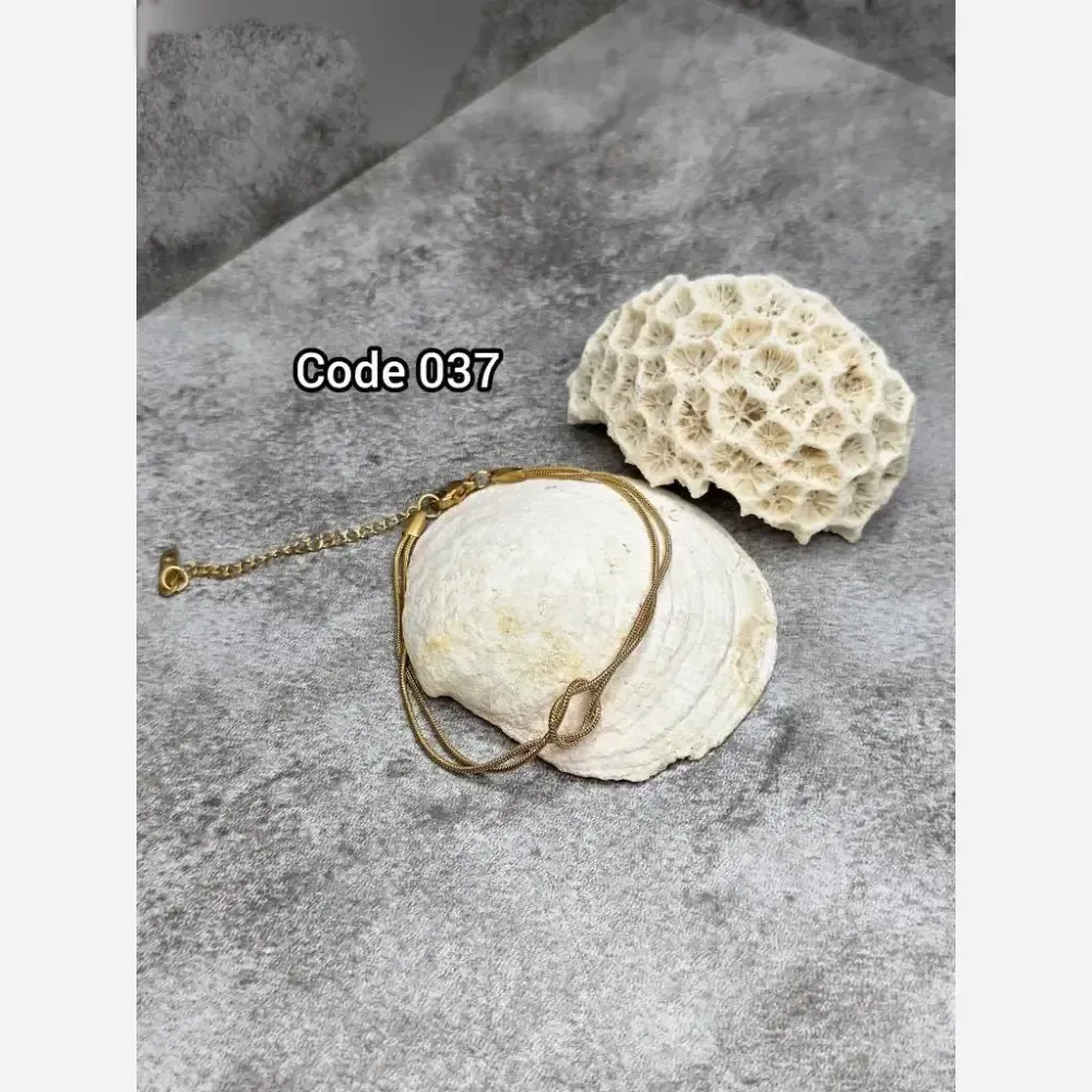 دستبند استیل رنگ ثابت و ضد حساسیت مدل code037