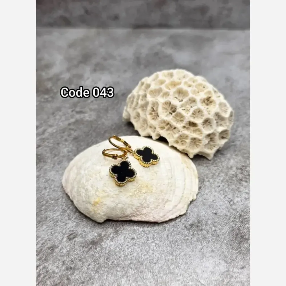 گوشواره استیل رنگ ثابت ضد حساسیت مدل code043