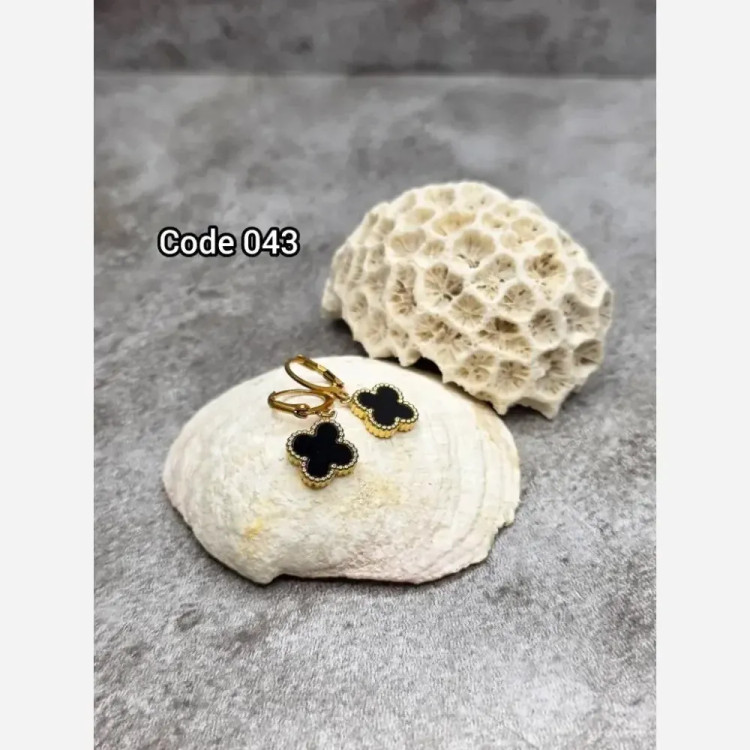 گوشواره استیل رنگ ثابت ضد حساسیت مدل code043