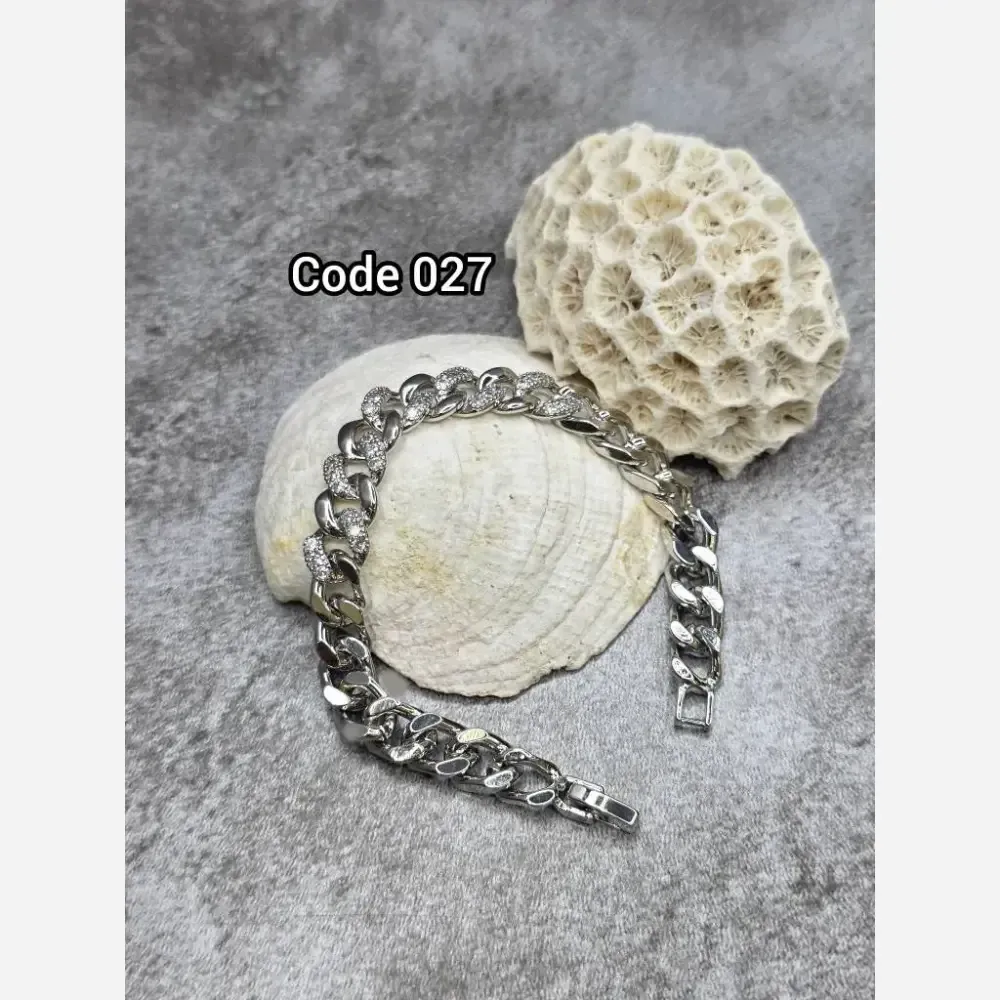 دستبند استیل رنگ ثابت و ضد حساسیت مدل code027
