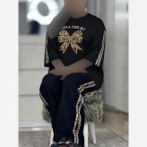 ست راحتی زنانه مدل Girl جنس پنبه گلکسی فری سایز 36 تا 46