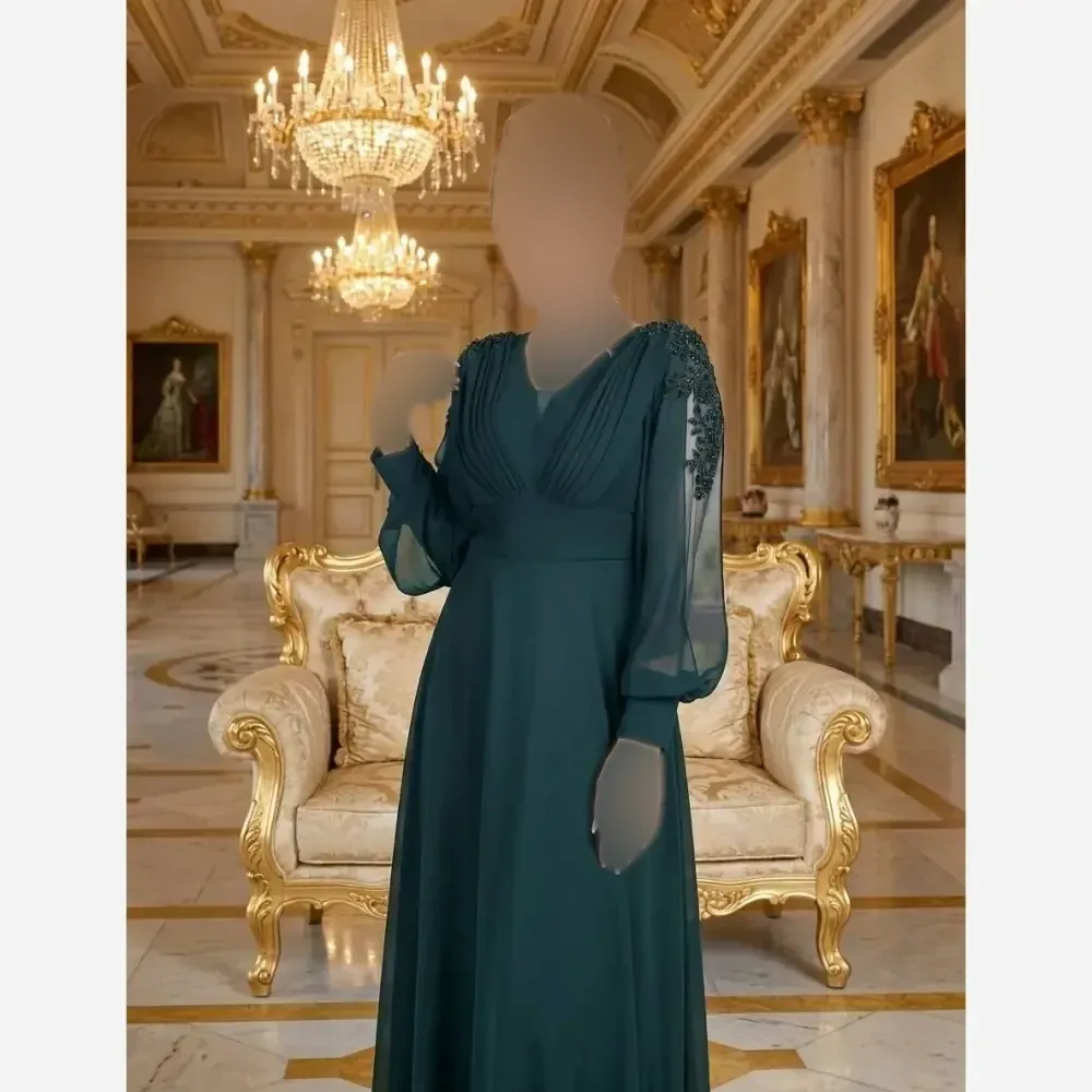 پیراهن مجلسی زنانه مدل دلاریس جنس حریر شیفون سایز بزرگ 44 تا 56