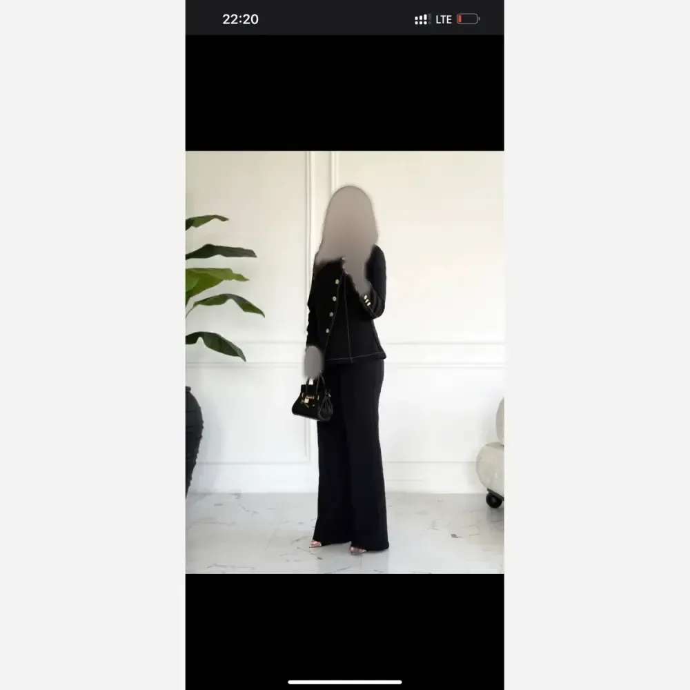 کت و شلوار زنانه مدل لاله جنس کرپ مازراتی رنگ مشکی