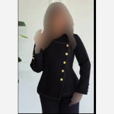 کت و شلوار زنانه مدل لاله جنس کرپ مازراتی رنگ مشکی