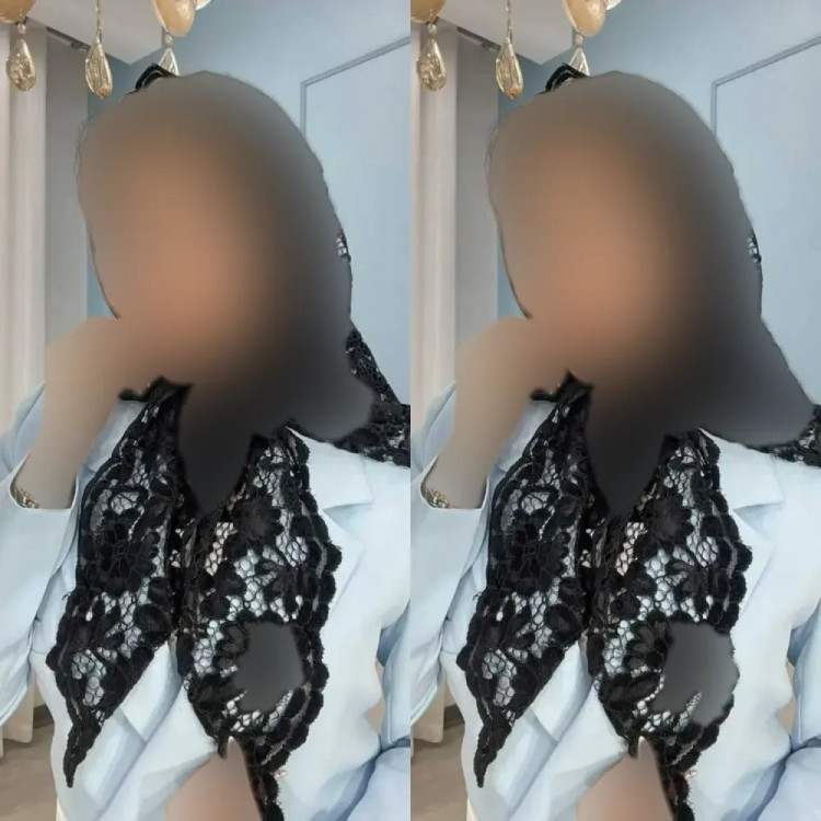 مینی اسکارف توری مشکی فری سایز با طرح دانتل