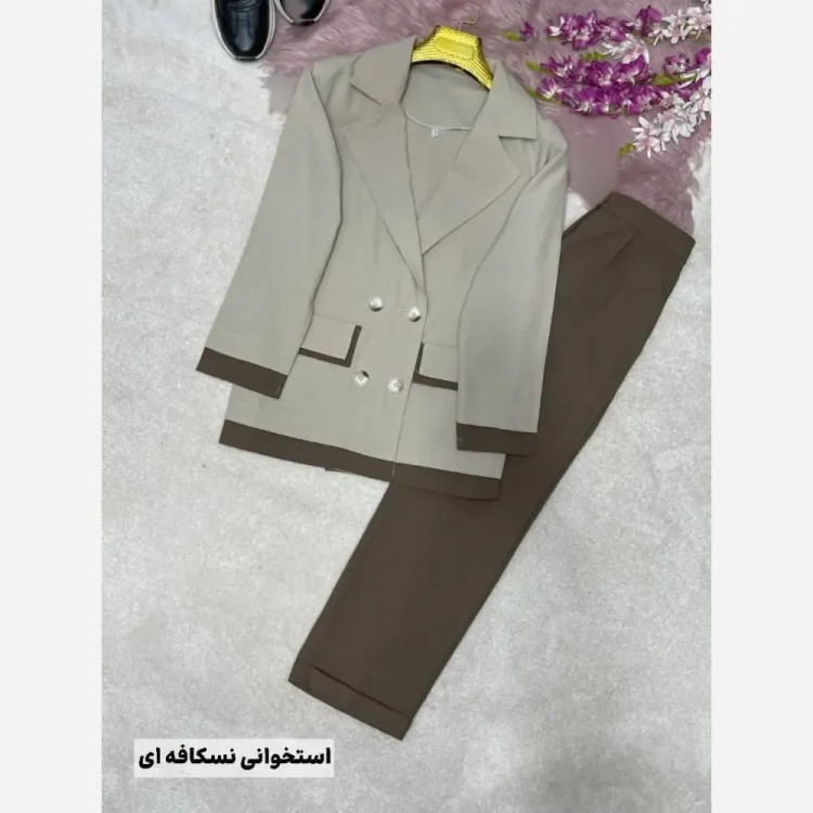 کت شلوار زنانه مدل سوران جنس لنینت در رنگبندی متنوع سایز 38 تا 46