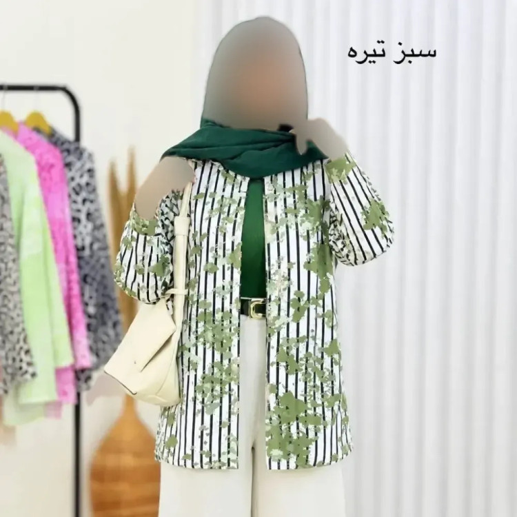 شومیز مانتویی زنانه مدل بهشت جنس سوپر نخ خارجی فری سایز