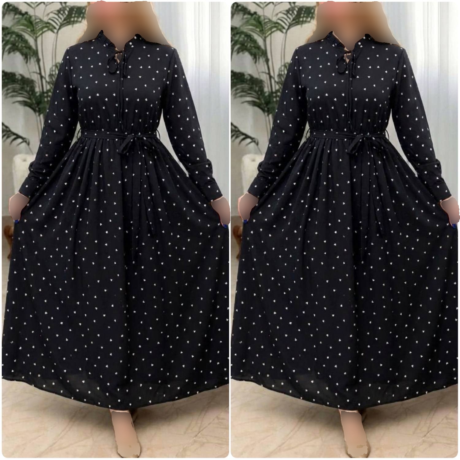 پیراهن زنانه مدل قلبی جنس بوگاتی درجه یک و باکیفیت فری سایز کد 16391
