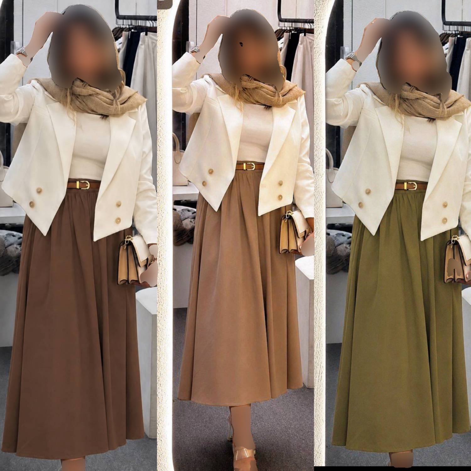 کت و دامن زنانه مدل فرشته جنس لنین و لنینت فری سایز کد 15622