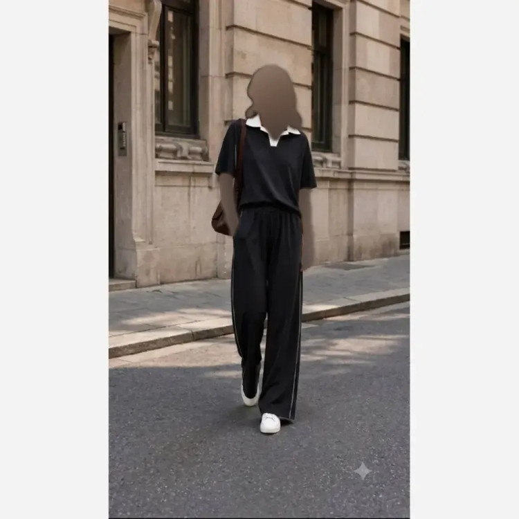 ست تیشرت و شلوار زنانه تابستانی جنس اوشو فری سایز