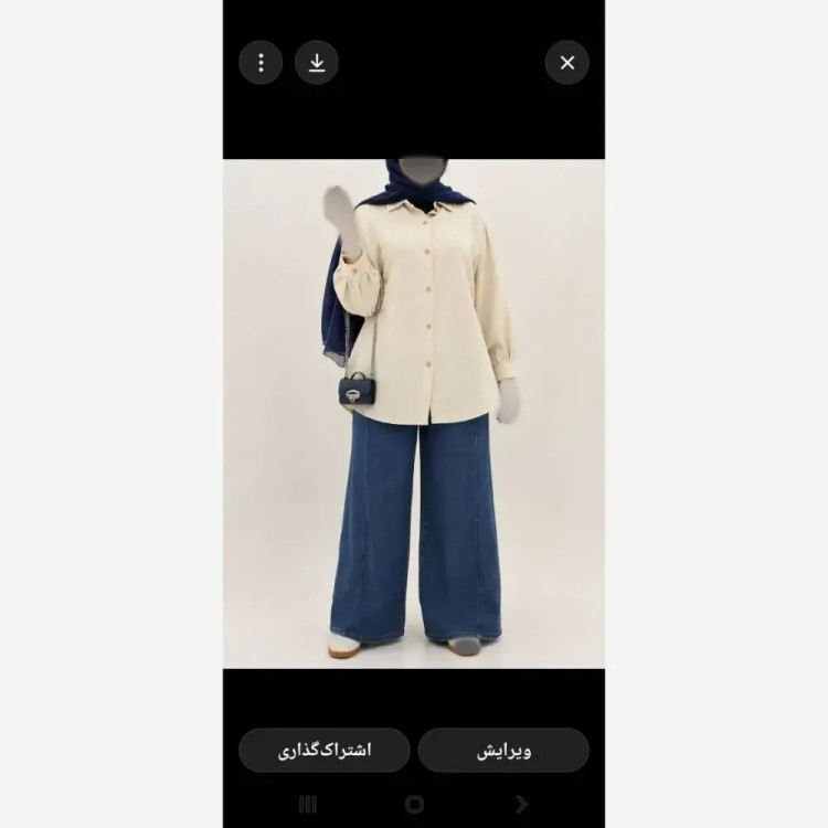 مانتو شانتون پشت دکمه دار زنانه مدل ارغوان سایز 40 تا 48
