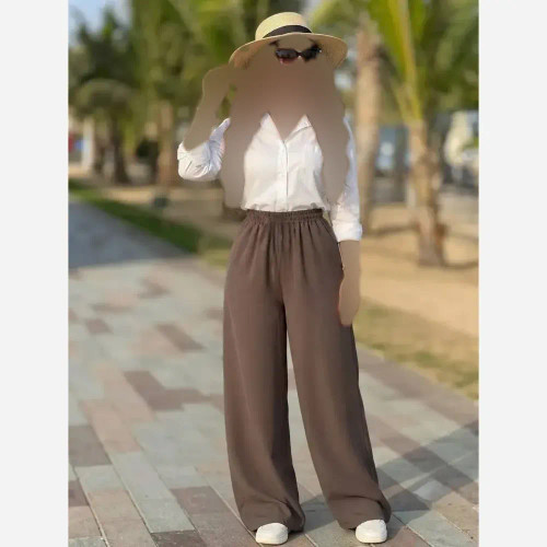 شلوار زنانه مورگان کمر کش لخت و لطیف سایز بزرگ