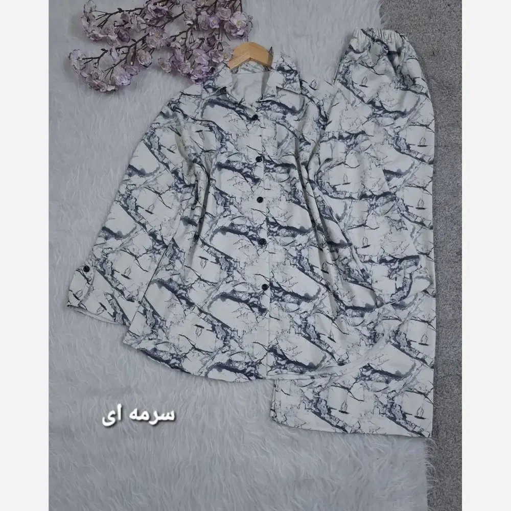 ست شومیز و شلوار زنانه جنس لاریس ابر و بادی چهار فصل