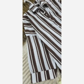 مانتو مراکشی راه راه زنانه فری سایز مناسب 38 تا 46