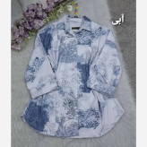 شومیز مانتو کیمونو مچ پاکتی جنس لاریس طرح ابر و بادی