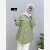 شومیز مانتویی زنانه مدل سیمین جنس صوفیا کجراه دیپلمات فری سایز