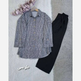 ست شومیز و شلوار زنانه جنس لاریس خنک تابستانه سایز 38 تا 48