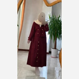 ست کت و دامن زنانه لنین جلو دکمه فری سایز 38 تا 46