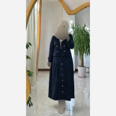 ست کت و دامن زنانه لنین جلو دکمه فری سایز 38 تا 46