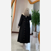 ست کت و دامن زنانه لنین جلو دکمه فری سایز 38 تا 46