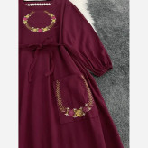 پیراهن ساحلی نخی وارداتی زنانه فری سایز تا 48 با جیب و بند تنظیم کمر