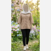 شومیز زنانه مدل باکسی طرح گل گچی جنس صوفیا درجه یک