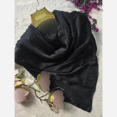 روسری مجلسی قواره دار کوپرا مشکی نگین کاری شده ابعاد 125 در 125