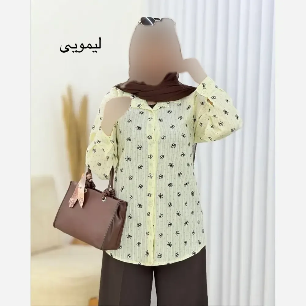 شومیز زنانه نگین دار جنس ینزی فری سایز رنگبندی پاستیلی
