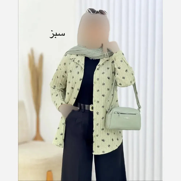 شومیز زنانه نگین دار جنس ینزی فری سایز رنگبندی پاستیلی
