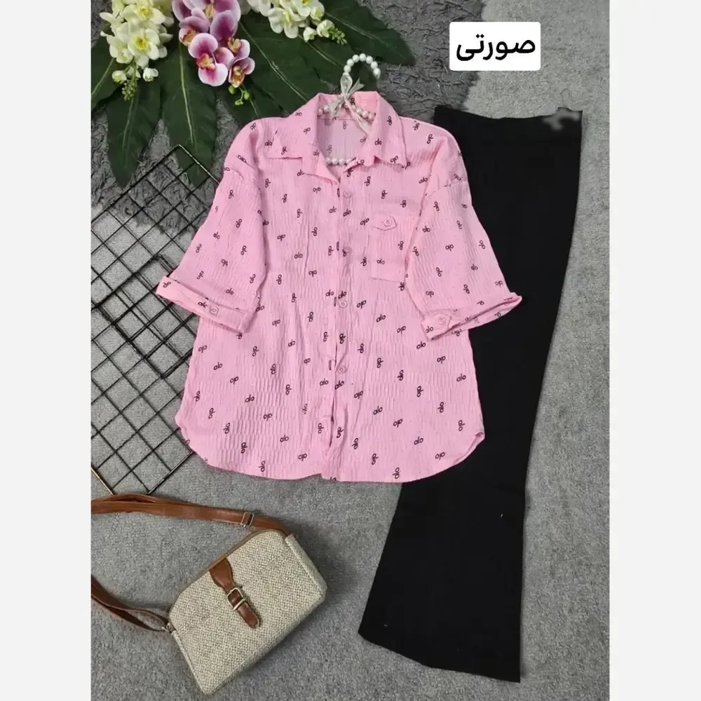 شومیز زنانه نگین دار جنس ینزی فری سایز رنگبندی پاستیلی