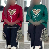 ست بلوبری زنانه جنس پنبه فری سایز 38 تا 46