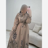 پیراهن ساحلی سنتی زنانه جنس فلور نخ درجه یک فری سایز
