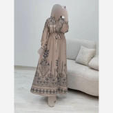 پیراهن ساحلی سنتی زنانه جنس فلور نخ درجه یک فری سایز