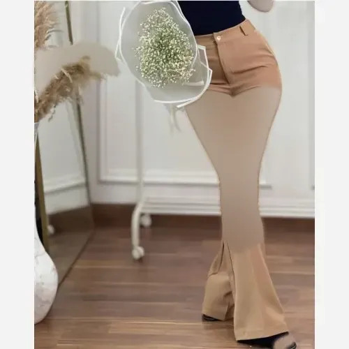 شلوار دمپا گشاد زنانه پارچه سوپر مازراتی دبل درجه یک قد 102