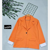 کت تک زنانه مدل هلما جنس مازراتی رنگ هلویی سایز 40 تا 46